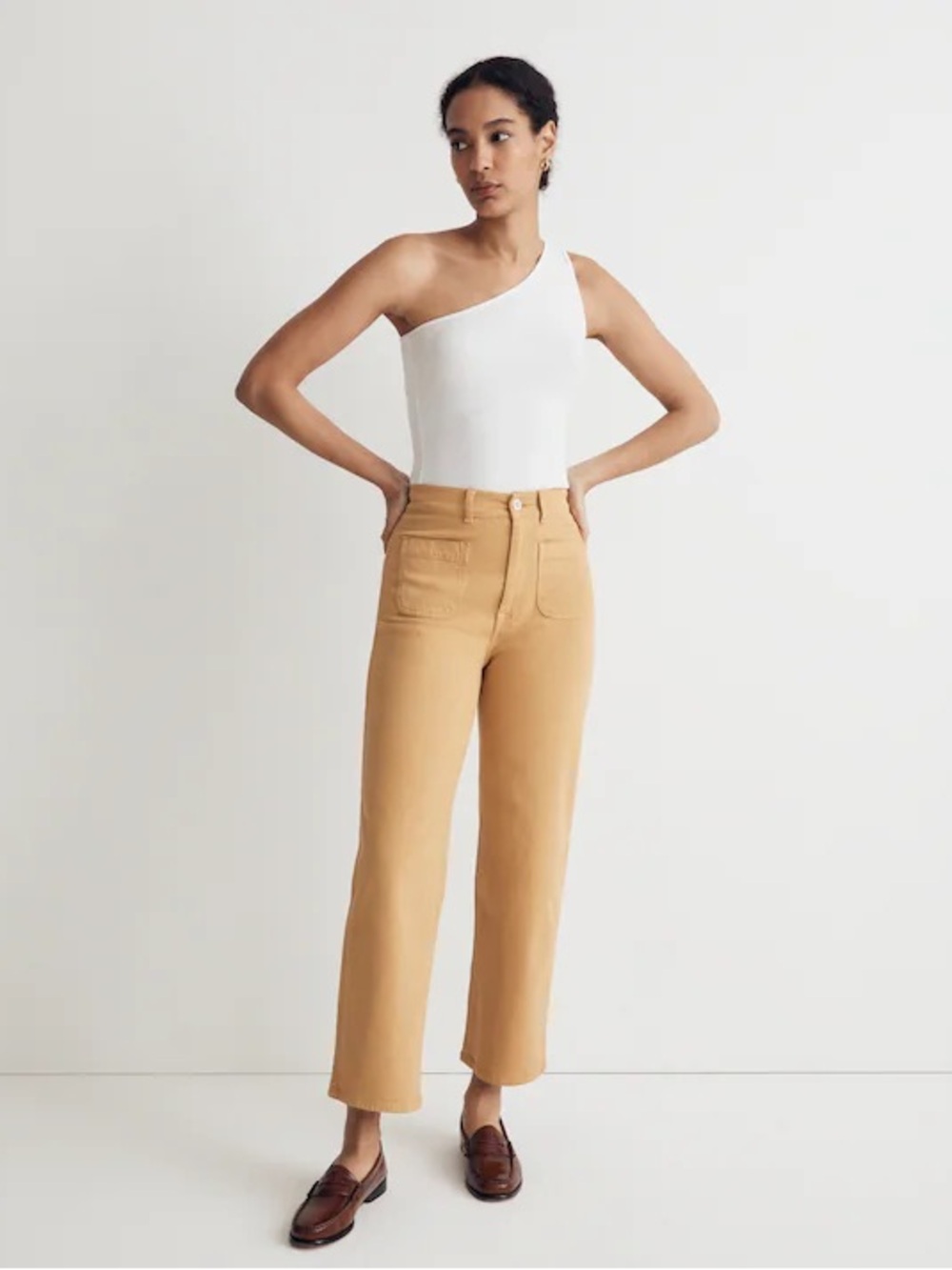 Emmett 2.0 Wide-Leg Crop Pants Earthen Gold Size 28